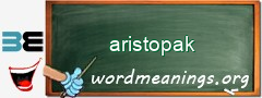 WordMeaning blackboard for aristopak